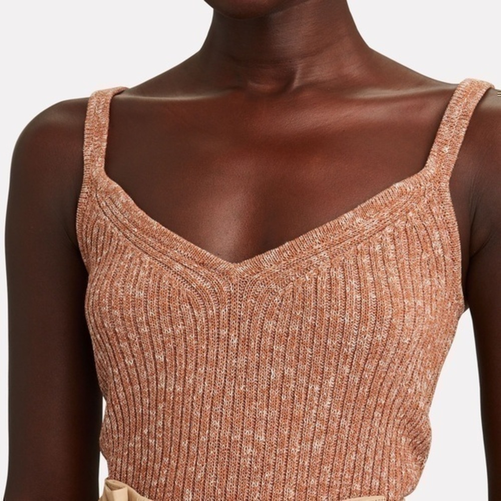 INTERMIX Zoey Metallic Rib Knit Tank